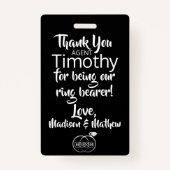 リングや輪ベアラーセキュリティバッジ バッジ (裏面)