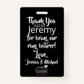 リングや輪ベアラーセキュリティバッジ バッジ (裏面)