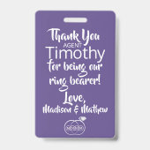 リングや輪ベアラーセキュリティバッジ バッジ (裏面)