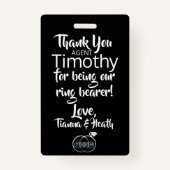 リングや輪ベアラーセキュリティバッジ バッジ (裏面)