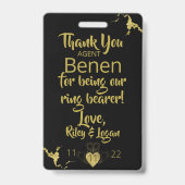 リングや輪ベアラーセキュリティバッジ バッジ (裏面)