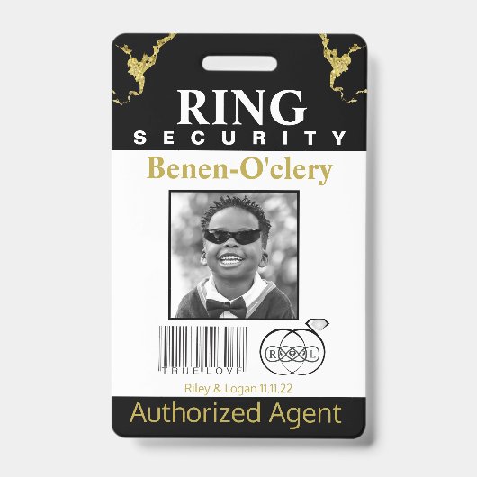 リングや輪ベアラーセキュリティバッジ バッジ (正面)