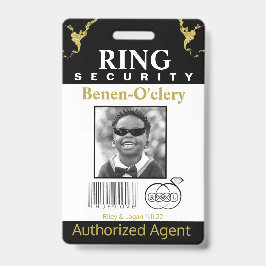 リングや輪ベアラーセキュリティバッジ バッジ