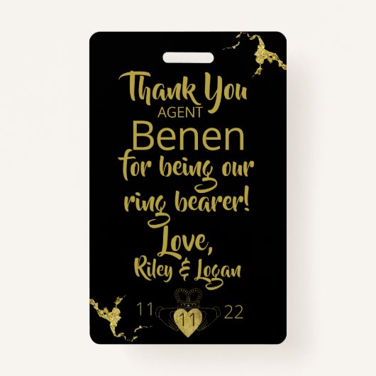 リングや輪ベアラーセキュリティバッジ バッジ (裏面)