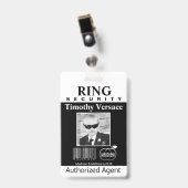 リングや輪ベアラーセキュリティバッジ バッジ (正面 （クリップ付）)