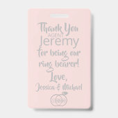 リングや輪ベアラーセキュリティバッジ バッジ (裏面)