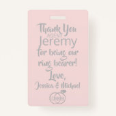 リングや輪ベアラーセキュリティバッジ バッジ (裏面)