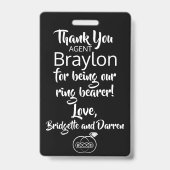 リングや輪ベアラーセキュリティバッジ バッジ (裏面)