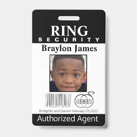 リングや輪ベアラーセキュリティバッジ バッジ (正面)