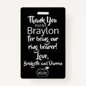 リングや輪ベアラーセキュリティバッジ バッジ (裏面)