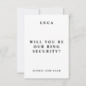 リングや輪ベアラートップシークレットビーリングや輪セキュリティ カード (裏面)