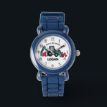 リングや輪ベアラーバックホーとハート 腕時計<br><div class="desc">建築バックホーあなたのリングベアラーのためのハートでいっぱいの。この時計は特別な結婚小さなリング感謝していベアラーのための完璧な贈り物を作る。特別な名前を付けてパーソナライズ。</div>