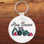 リングや輪ベアラーバックホー キーホルダー (正面)