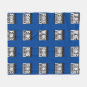 リングや輪ベアラーフリースブランケットBluおよびBlkコレクション フリースブランケット (正面(横))