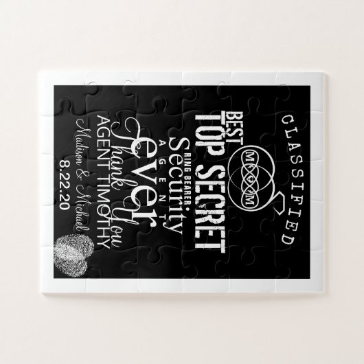 リングや輪ベアラー秘密エージェントパズル ジグソーパズル (横)