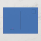 リングや輪ベアラ招待状イン青と白 案内ポストカード (裏面)