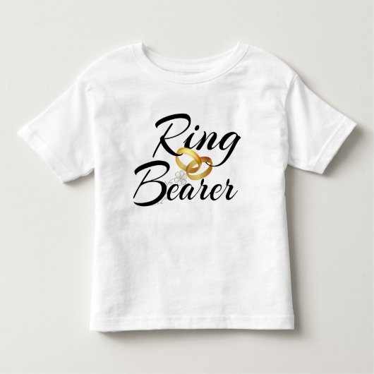 リングや輪ベアラ結婚ーのバンド トドラーTシャツ (正面)