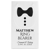 リングや輪ベー結婚ラーの抱き枕とブラックタイスモール スモールペーパーバッグ (裏面)