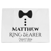 リングや輪ベー結婚ラーの抱き枕とブラックタイラージ ラージペーパーバッグ (正面)