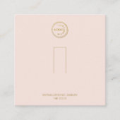 リングや輪ホルダーディスプレイあなたのロゴを追加赤面スクエアバス スクエア名刺 (正面)