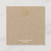 リングや輪ホルダーディスプレイあなたのロゴを追加Kraft スクエア名刺 (正面)