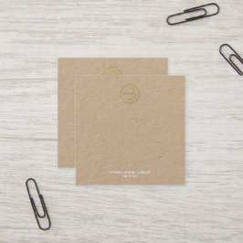 リングや輪ホルダーディスプレイあなたのロゴを追加Kraft スクエア名刺