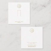 リングや輪ホルダーディスプレイのロゴを白に追加 スクエア名刺 (正面/裏面)