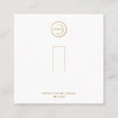 リングや輪ホルダーディスプレイのロゴを白に追加 スクエア名刺 (正面)