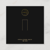 リングや輪ホルダー表示ロゴを黒に追加 スクエア名刺 (正面)