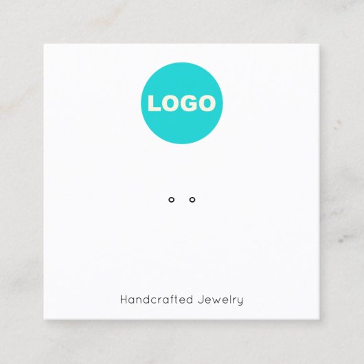 リングや輪ホルダー追加ロゴ正方形ディスプレイスクエア スクエア名刺 (正面)