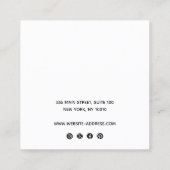 リングや輪ホルダー追加ロゴ正方形ディスプレイスクエア スクエア名刺 (裏面)