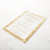 リングや輪ホワイト金ゴールド結婚50周年記念 箔招待状 (回転した状態)