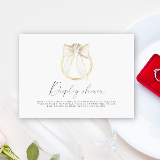 リングや輪ボウブライダルシャワー表示シャワー エンクロージャーカード