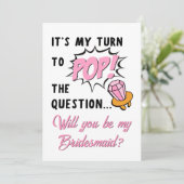 リングや輪ポップ・アートのレトロおもしろいかわいい花嫁の提案 カード (スタンド正面)