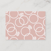 リングや輪モダンバラホワイト結婚のオンラインRSVPカード エンクロージャーカード (裏面)