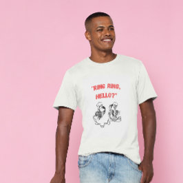 「リングや輪リング、こんにちは」 2手描きスケルトン呼び出し Tシャツ