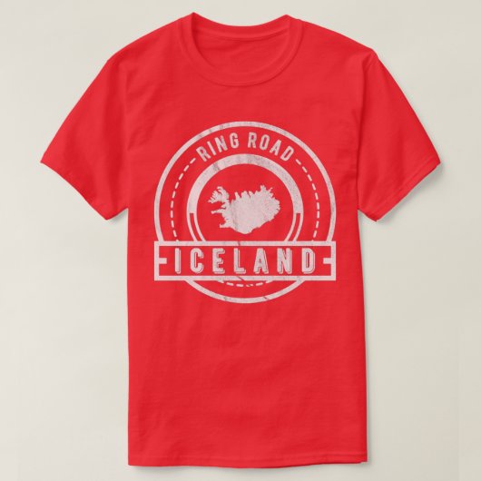 リングや輪ロードアイスランド Tシャツ (デザイン正面)