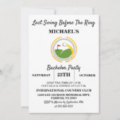リングや輪前の最後のスイング |ゴルフバチュラーパーティ 招待状 (正面)