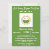 リングや輪前の最後のスイング |ゴルフバチュラーパーティ 招待状 (正面)