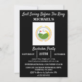 リングや輪前の最後のスイング |ゴルフバチュラーパーティ 招待状 (正面)