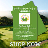 リングや輪前の最後のスイング |ゴルフバチュラーパーティ 招待状