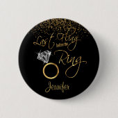 リングや輪前の最後の興行成績 – 金ゴールド 缶バッジ (正面)