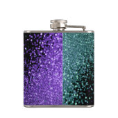 リングや輪前の最後の飛行 – ティール(緑がかった色)と紫 フラスク (裏面)