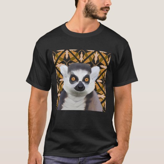 リングや輪尾ネムールマダガスカル野生生物 Tシャツ (正面)