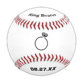 リングや輪持参人提案書パーソナライズされたリングや輪ベアギフト 野球ボール (裏面)