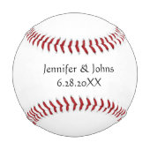 リングや輪持参人申シンプル出名前をカスタムする結婚の 野球ボール (裏面)