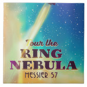 リングや輪星雲（メシエ57）宇宙旅行ポスター。 タイル (正面)