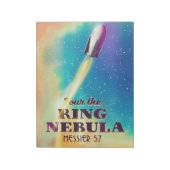 リングや輪星雲（メシエ57）宇宙旅行ポスター。 ノートパッド (回転)