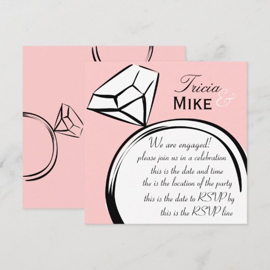 リングや輪物 招待状 (正面/裏面)