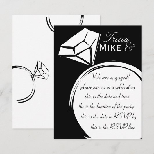 リングや輪物 招待状 (正面/裏面)